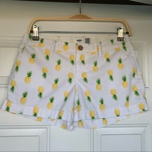 •Old Navy• Pineapple Design CottonShorts - Size 2